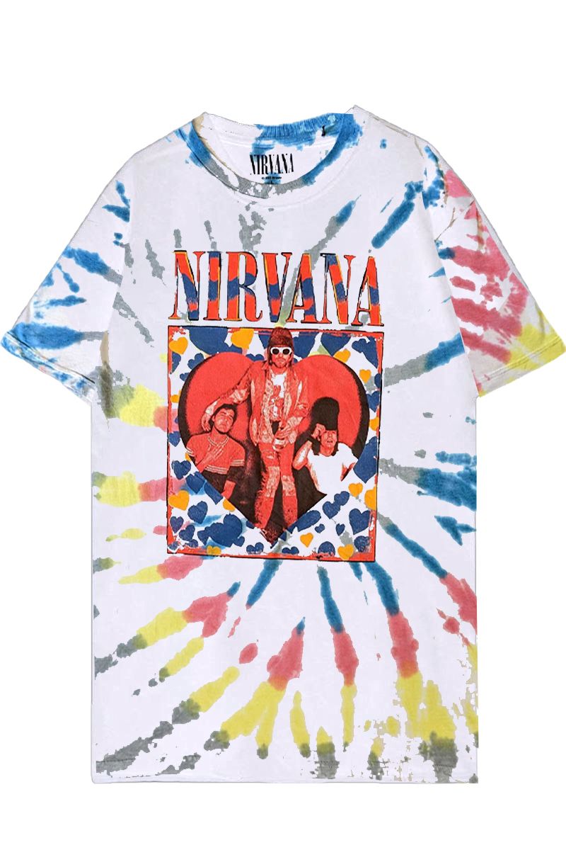 NIRVANA UNISEX T-SHIRT: HEART (WASH COLLECTION)