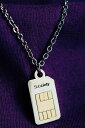 サブサエティー Subciety (サブサエティ) BRASS SIM CARD NECKLACE SILVER