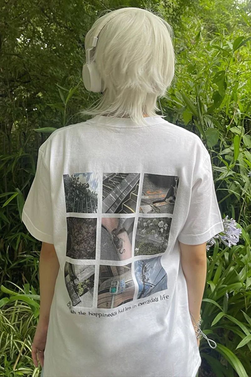 gibous(M{X)@9photo t shirt white