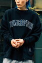 NineMicrophones(iC}CNtHY) COLLEGE SWEAT BLACK