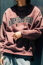 NineMicrophones(ナインマイクロフォンズ) COLLEGE SWEAT PURPLE
