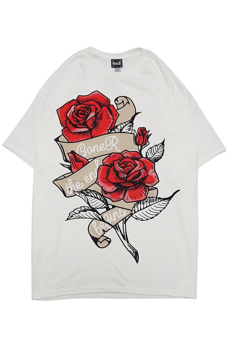 GoneR(ゴナー) GR37CT002 Rose Ribbon T-Shirt White