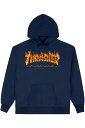 THRASHER (スラッシャー) Inferno Hoodie NAVY BLUE