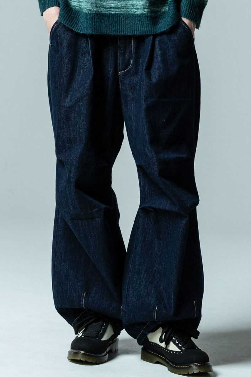 glamb (グラム) GB0323/P06 : Knee Tuck Denim INDIGO