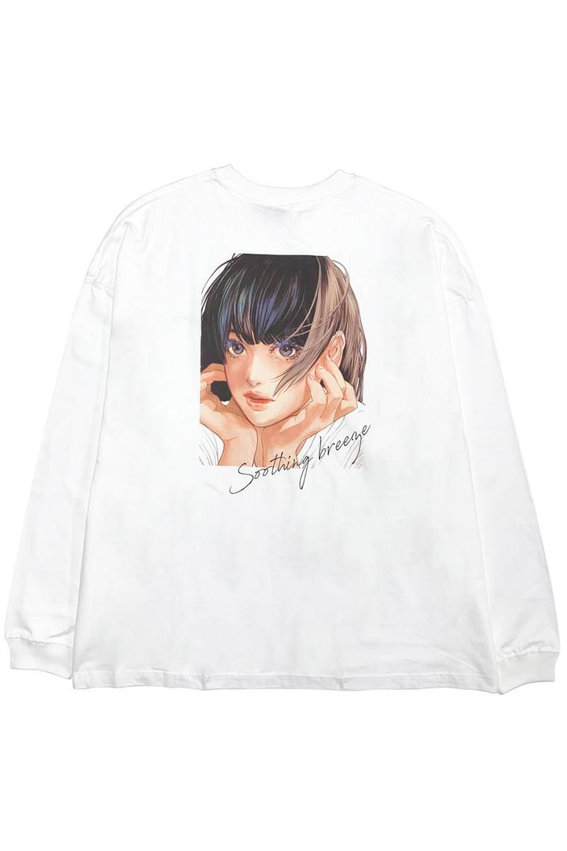 FACT101 (ファクトイチマルイチ) 『Soothing breeze』ビッグシルエットロングTシャツ WHITE