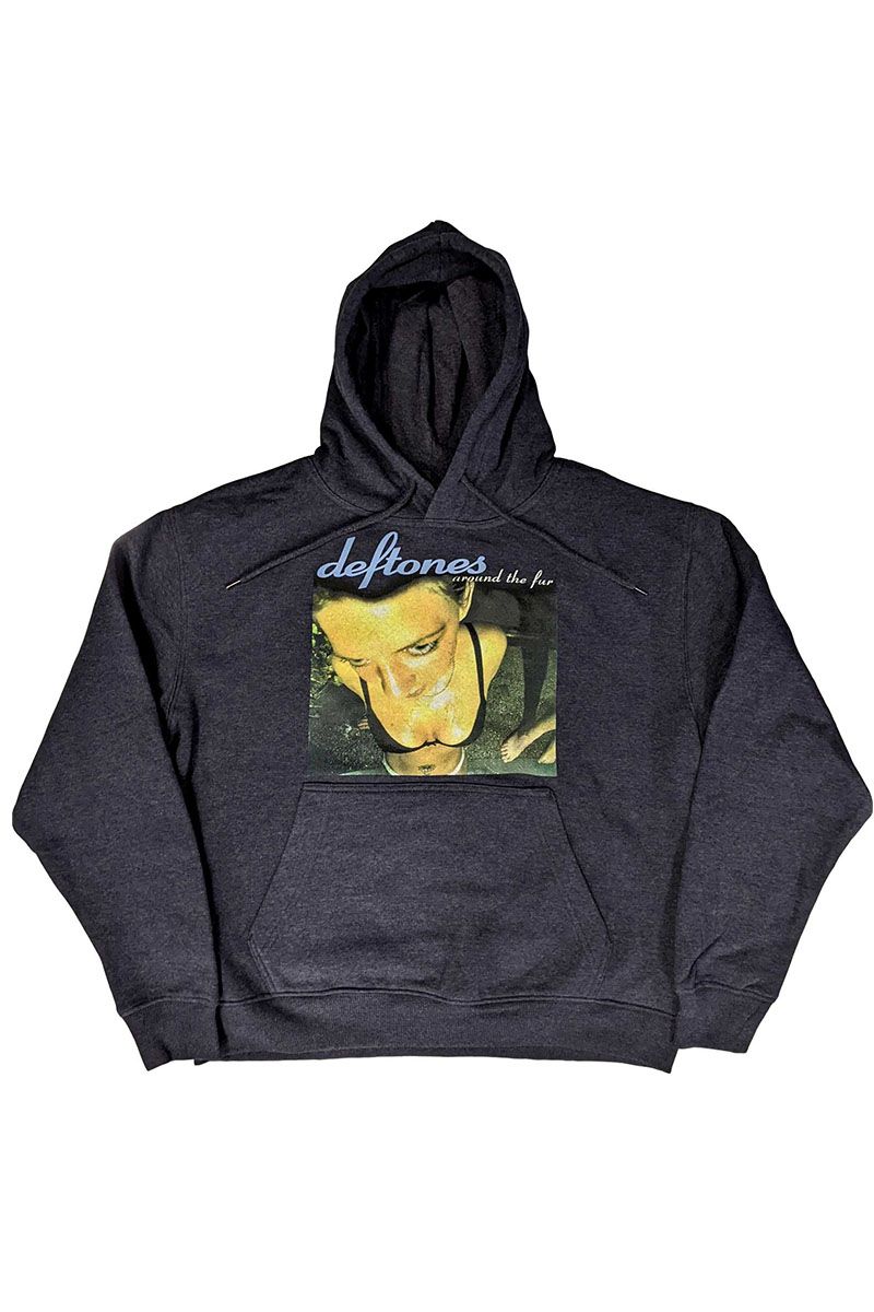 DEFTONES UNISEX PULLOVER HOODIE: AROUND THE FUR NAVY BLUE