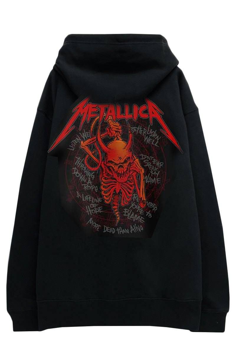 METALLICA UNISEX PULLOVER HOODIE: SKULL SCREAMING RED BLACK