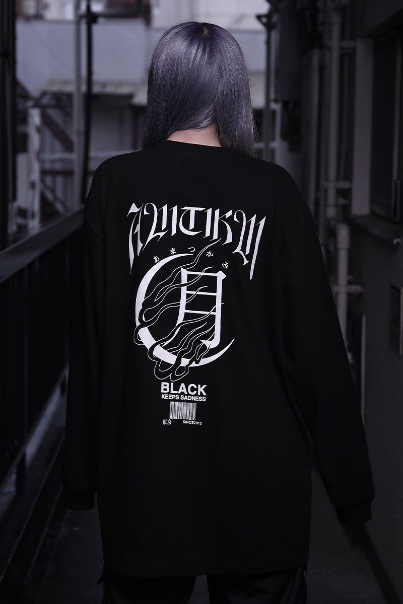 A}cJ~ _/hazy L/S T-shirt BLACK