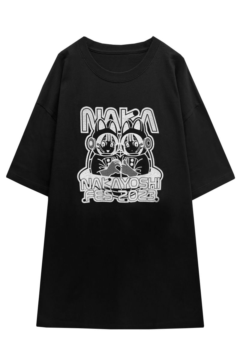 NAKAYOSHI FES.2023×over print×GEKIROCK CLOTHING スペシャル・コラボ・Tシャツ BLACK