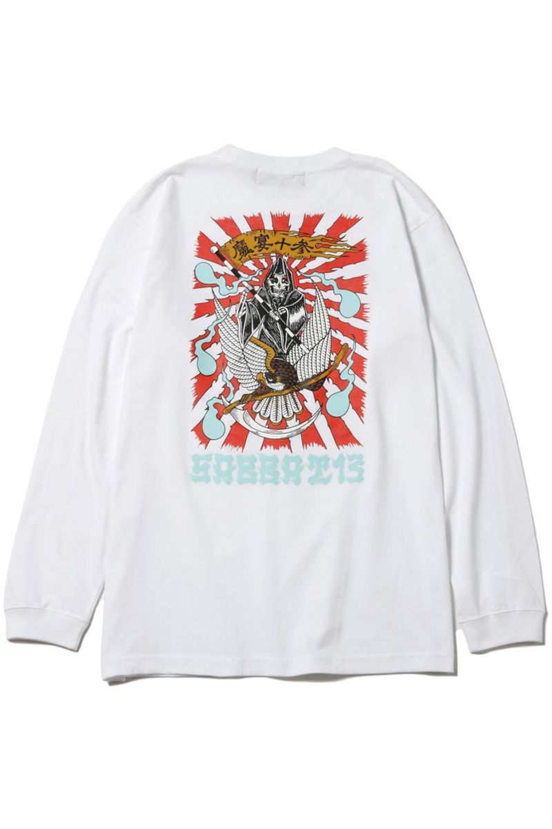 SABBAT13(TogT[eB[) DEATH HAWK L/S T WHITE