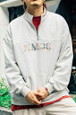 NineMicrophones(ナインマイクロフォンズ) HALF ZIP SWEAT GRAY