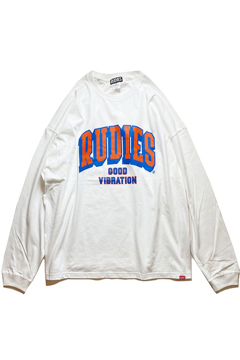 RUDIE'S ([fB[Y) BLOCK COLLEGE BIGSILHOUETTE LSTEE WHITE