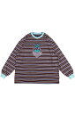 ROLLING CRADLE (ローリングクレイドル) STRAWBERRY BORDER LONGSLEEVE PURPLE