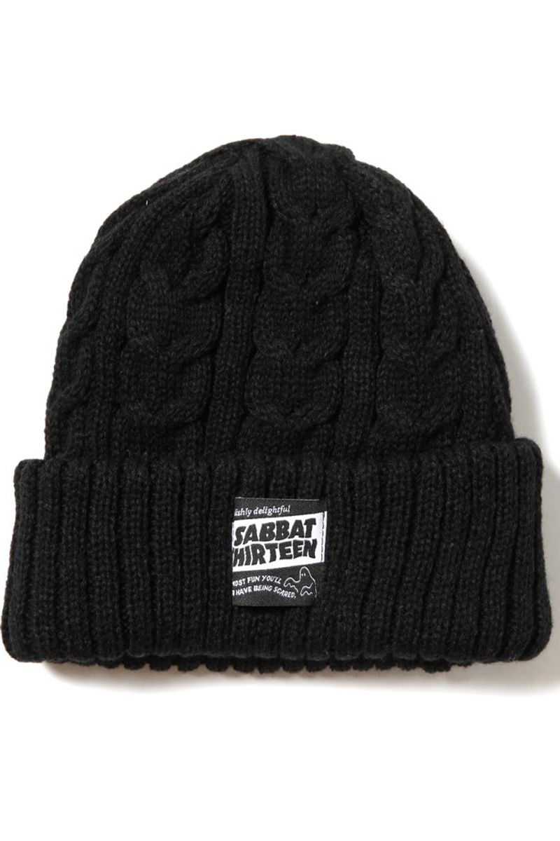 SABBAT13(TogT[eB[) SPOOK KNIT CAP BLACK