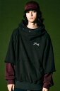 glamb (グラム) Multi Layered Hoodie / マルチレイヤードフーディ CHARCOAL