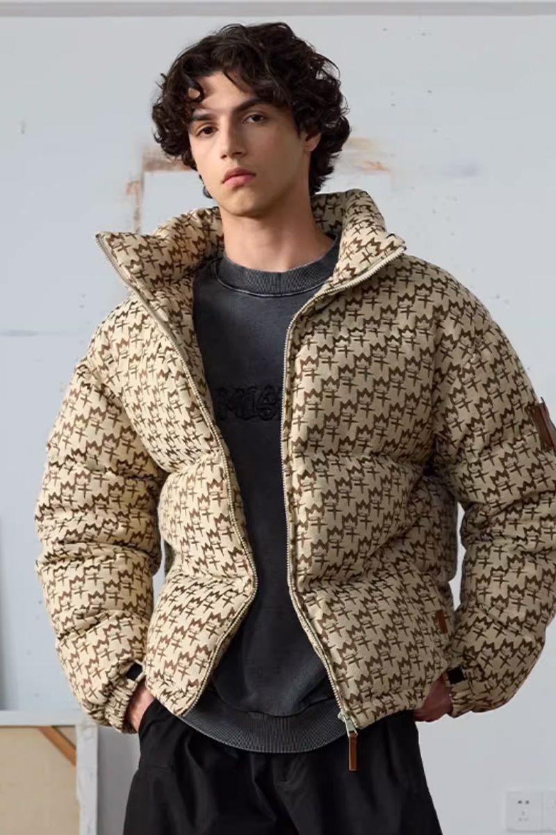 MISHKA (ミシカ) MONOGRAM DOWN JACKET BEIGE