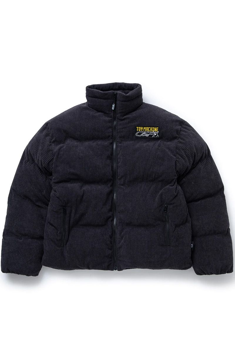 TOY MACHINE (gC}V[) CORDUROY PUFFER JACKET BLACK