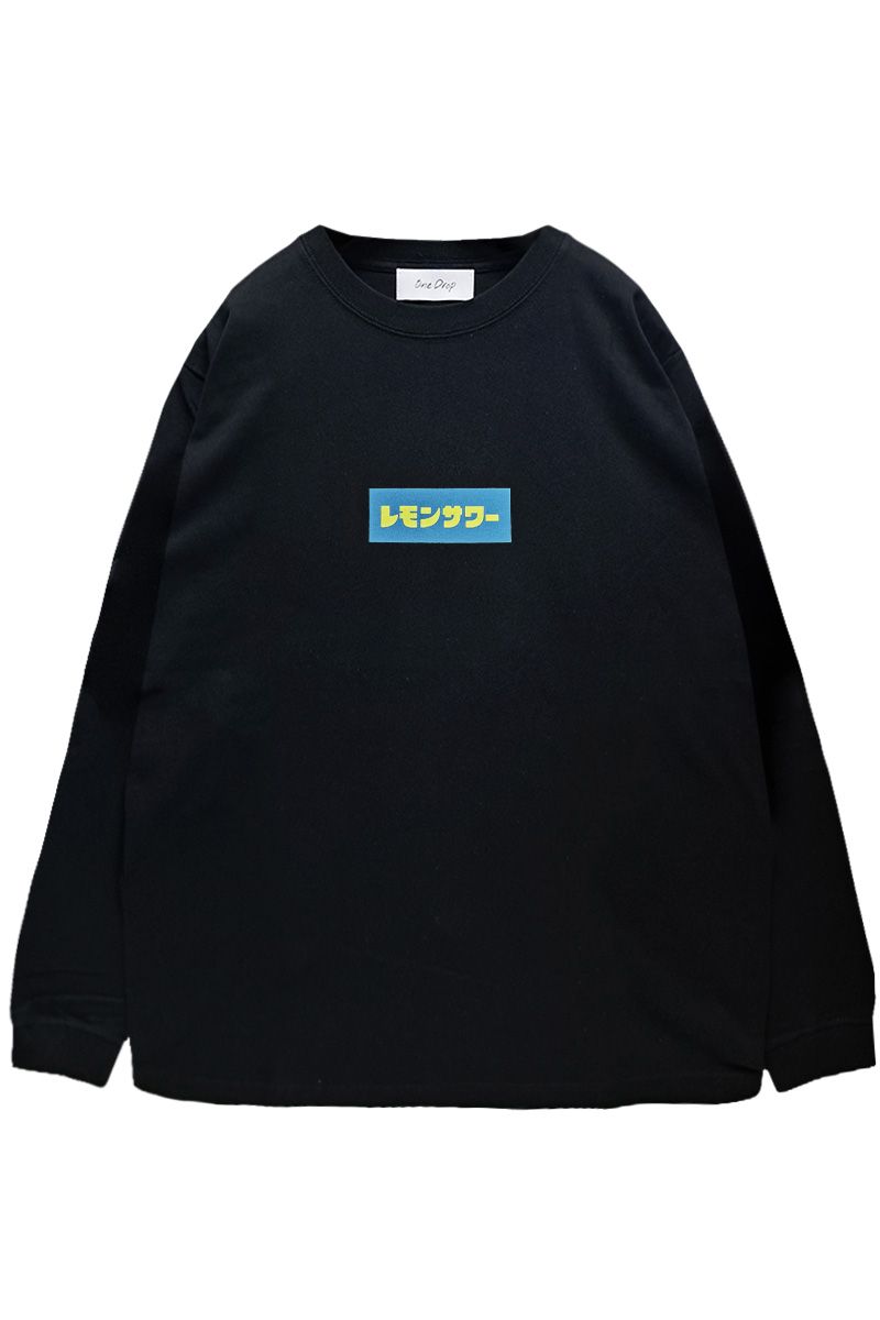 One Drop(ワンドロップ) ふくだ レモンサワー? LongTshirt BLACK