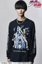 ジョジョの奇妙な冒険xglamb(グラム) シーザーエーツェペリ Long Sleeves T-shirts BLACK