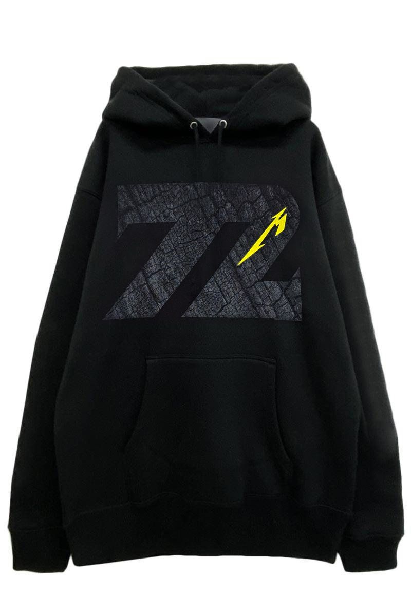 METALLICA UNISEX PULLOVER HOODIE: 72 SEASONS CHARRED LOGO (BACK PRINT)