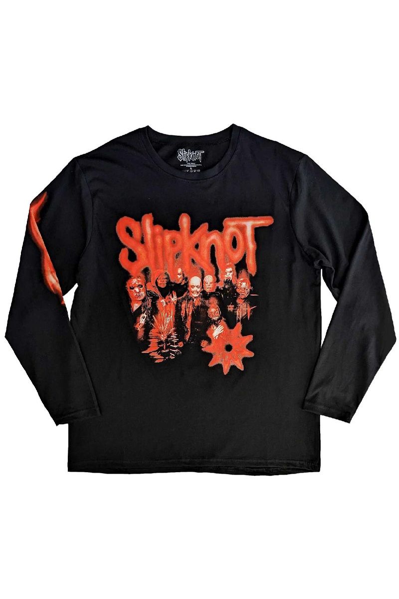 SLIPKNOT UNISEX LONG SLEEVE T-SHIRT: THE END SO FAR GROUP PHOTO TRIBAL-S NONAGRA