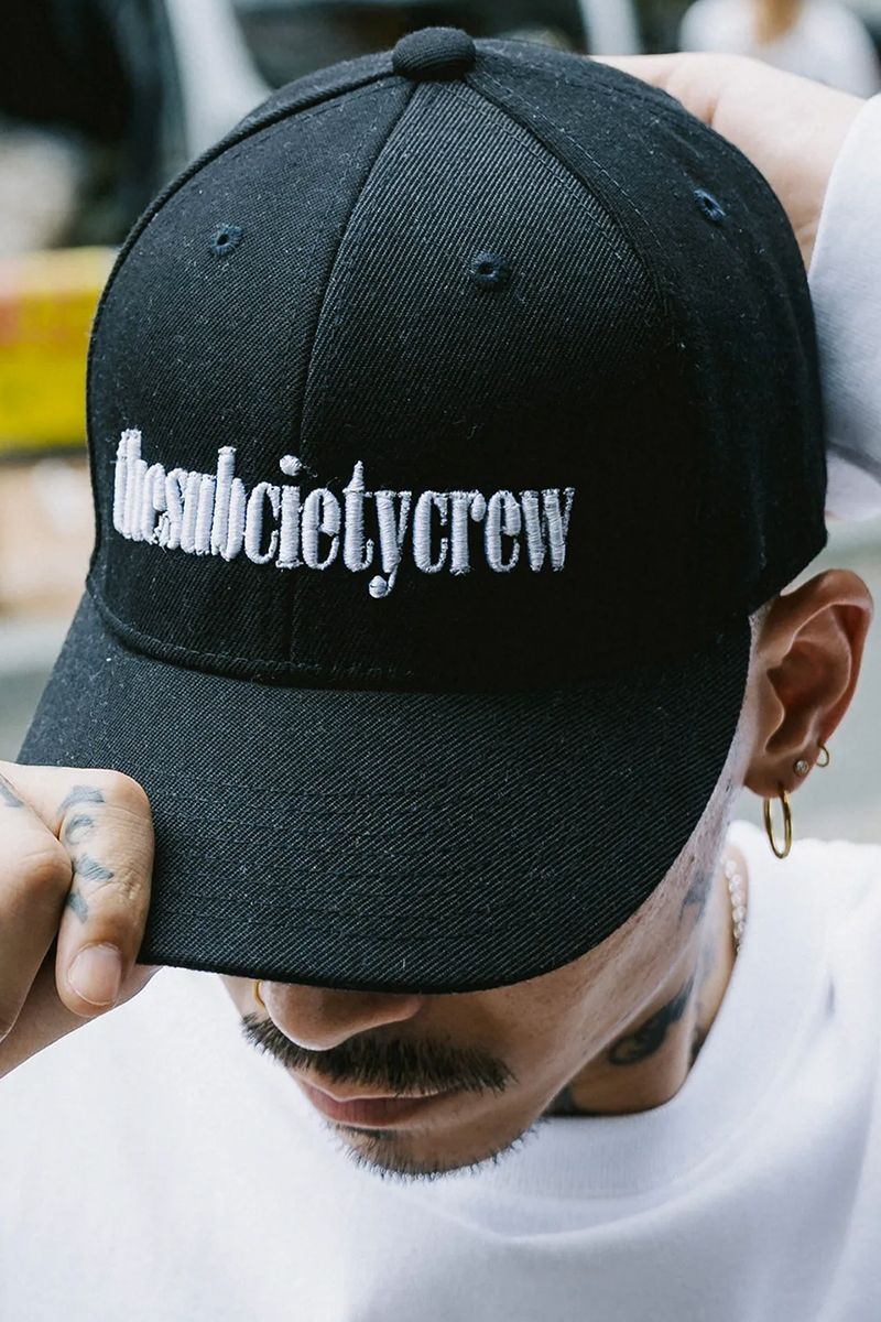 SubcietyiTuTGeBjLOW CROWN SNAPBACK CAP BLACK/WHITE