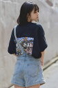 chuLa × scene tokyo コラボ・Tシャツ BLACK プリントBLUE