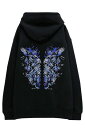 BRING ME THE HORIZON UNISEX ZIPPED HOODIE: BLUE CROW WINGS (BACK PRINT)