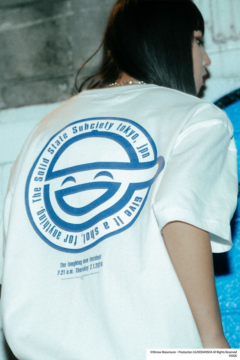 Uk@ STAND ALONE COMPLEX x Subciety incident TEE WHITE