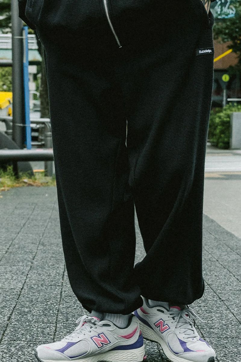 SubcietyiTuTGeBjWAFFLE PANTS BLACK