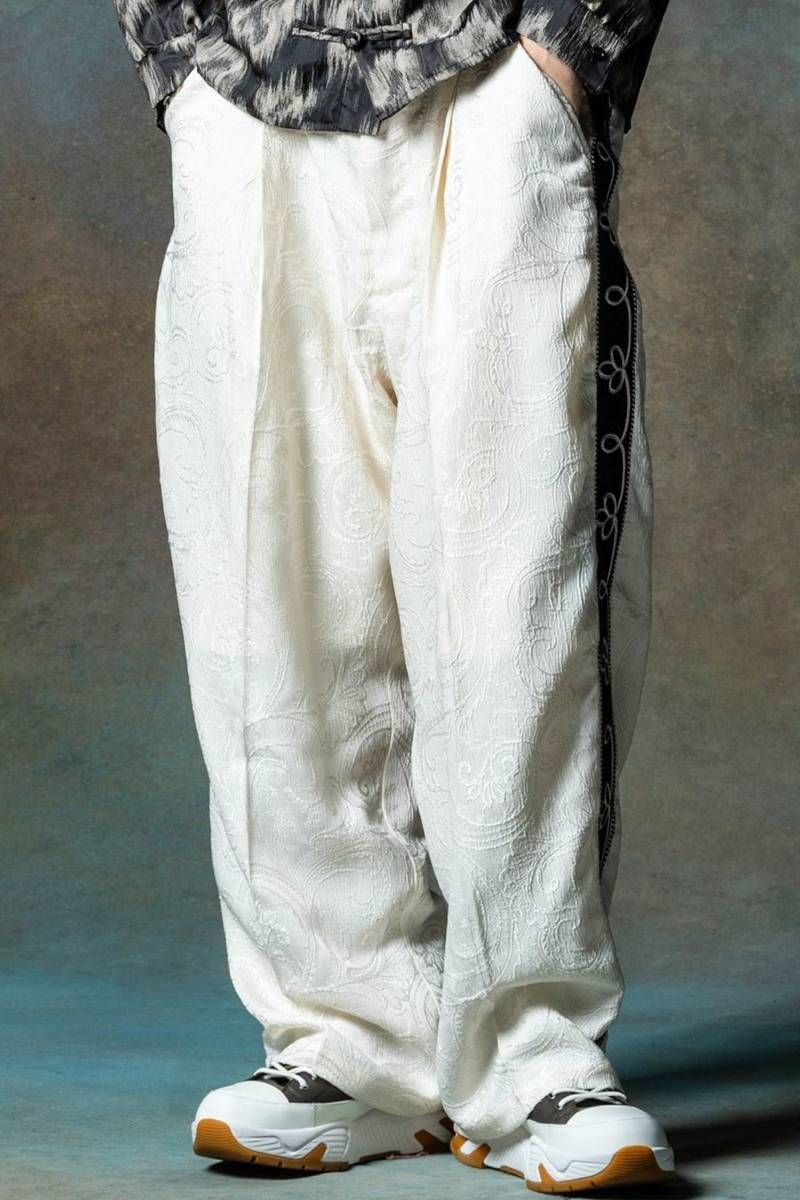 glamb ()Paisley Line Pants / ڥ꡼饤ѥ - White
