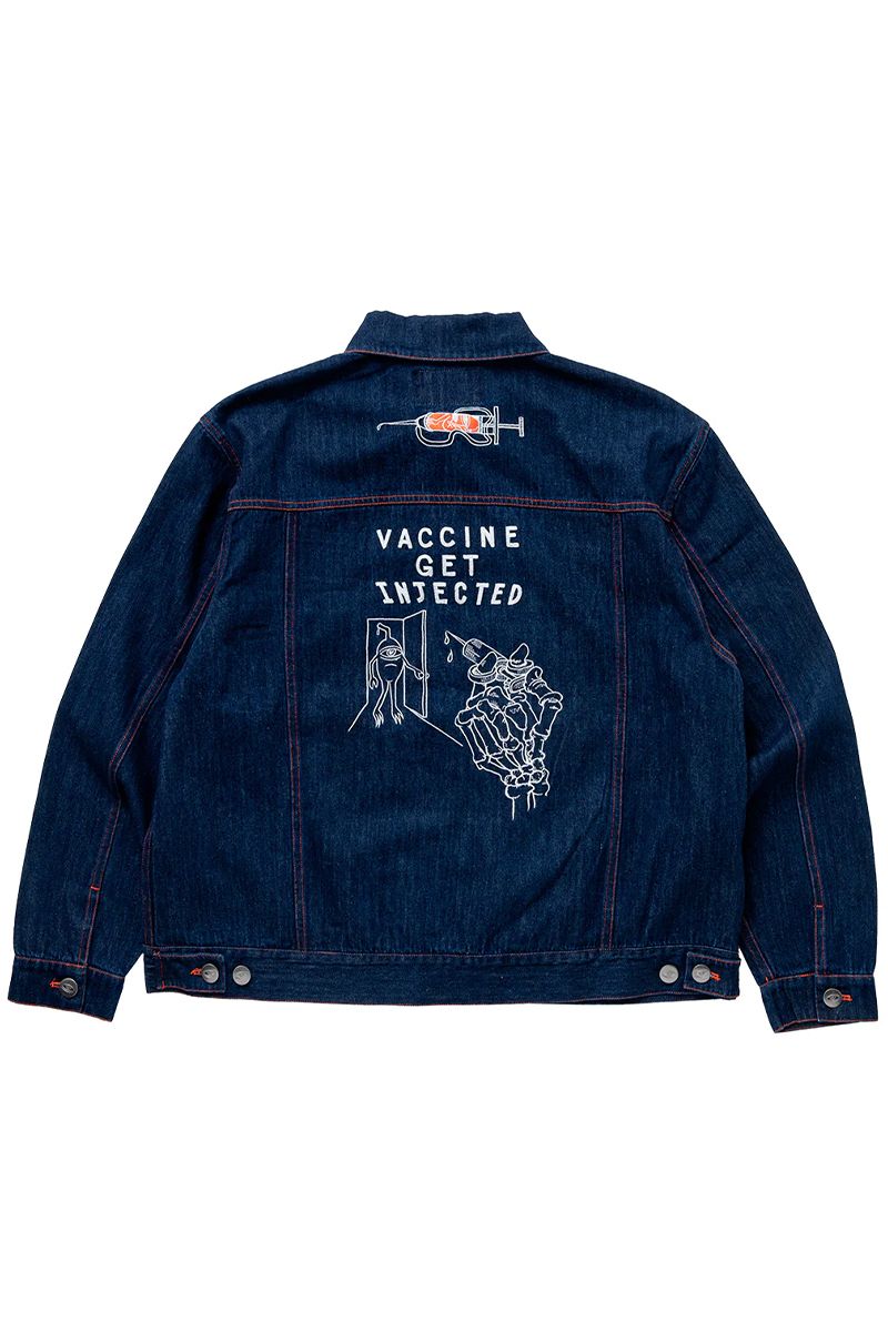 TOY MACHINE (トイマシーン) VACCINE GET INJECTED DENIM JACKET ONE WASH