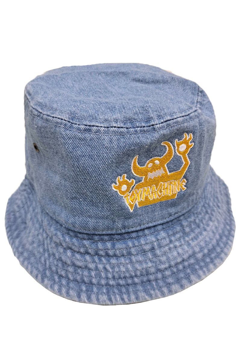 TOY MACHINE (gC}V[) OG MONSTER DENIM BUCKET HAT Light Wash