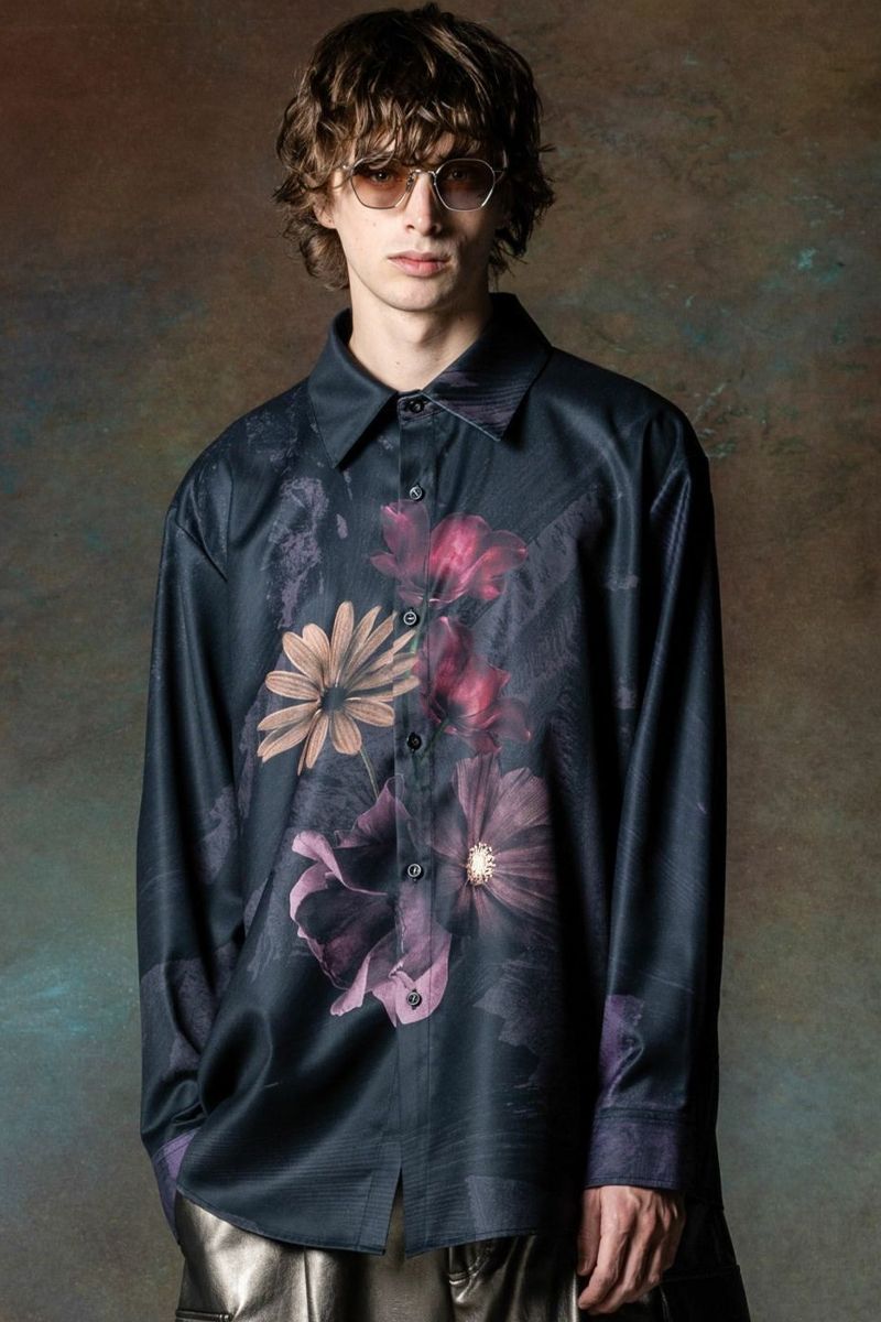 glamb () Midnight Flower Shirt Black