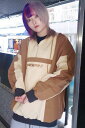 over print (オーバープリント) Half Zip Pullover brown