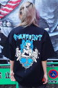 over print (オーバープリント) ANTI HEART Tee dark black