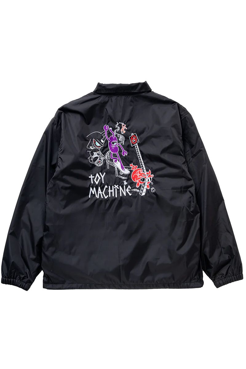 TOY MACHINE (gC}V[) ERIC FOUNTAIN ART COACH JACKET BLACK