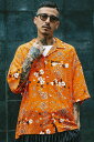 Subciety（サブサエティ） FLOWER PAISLEY SHIRT ORANGE