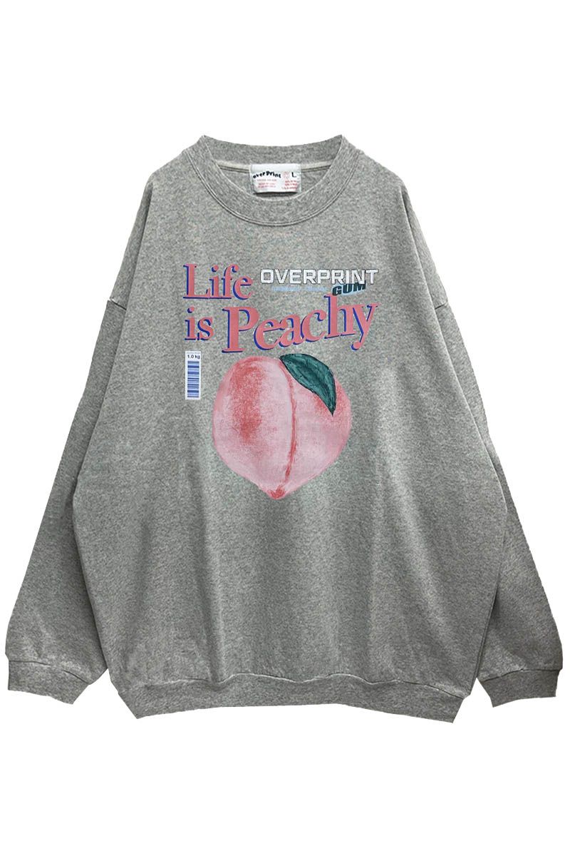 over print (I[o[vg) Peach sweatshirts like LS Tee ash gray