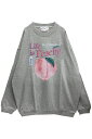 over print (オーバープリント) Peach sweatshirts like LS Tee ash gray