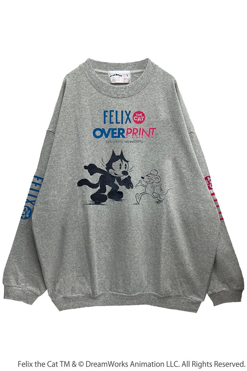 over print (I[o[vg) FELIX sweatshirts like LS Tee ash gray