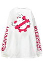 over print (I[o[vg) GHOST BUSTERS LS Tee 2 white