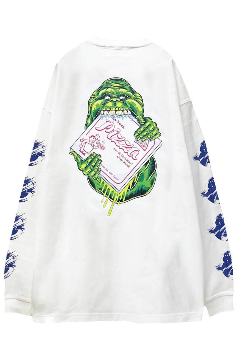 over print (I[o[vg) GHOST BUSTERS LS Tee 4 white