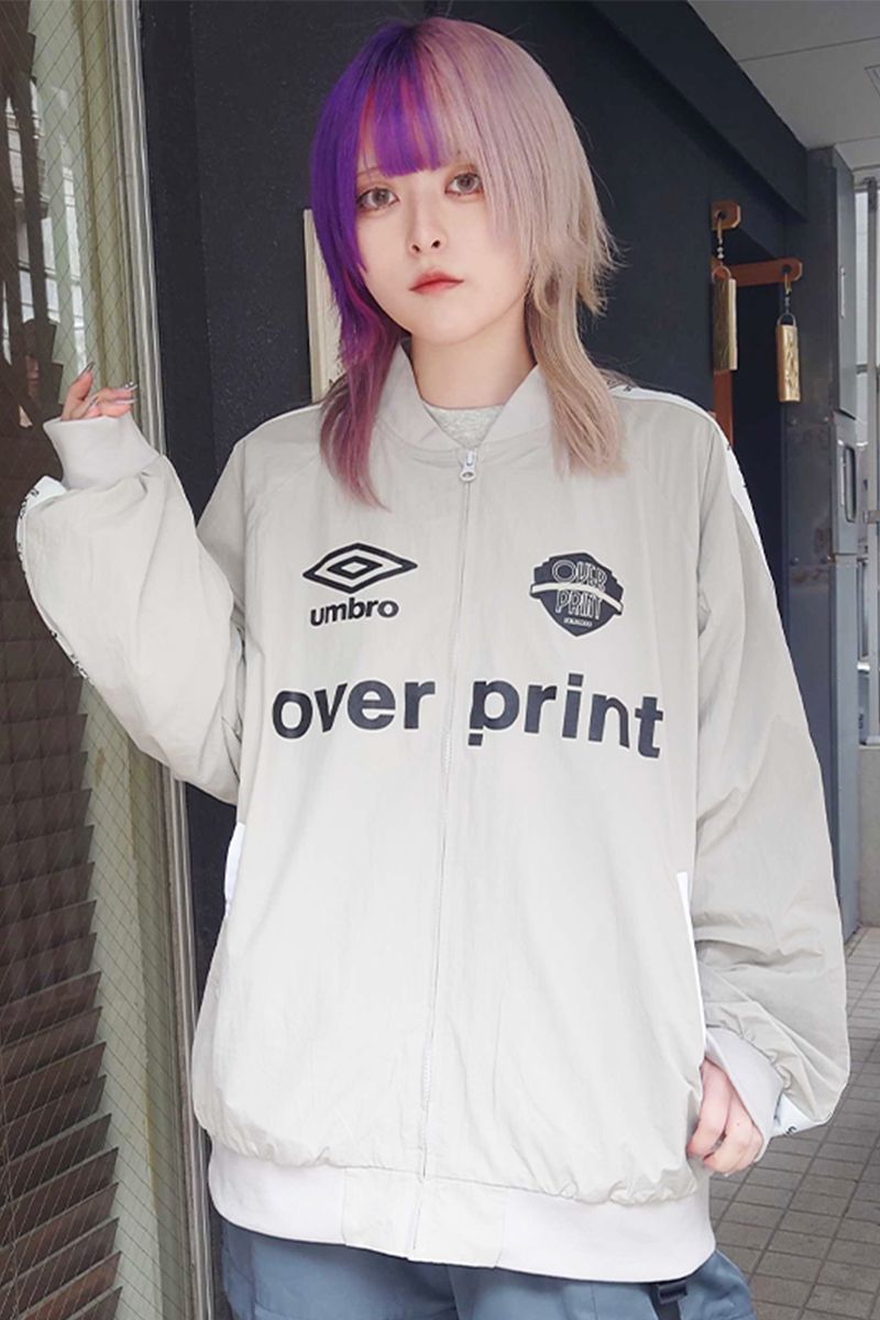 over print オーバープリント UMBRO * OVER PRINT MA-1 GRAY