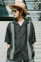NineMicrophones (ナインマイクロフォンズ) CUBA SHIRT BLACK