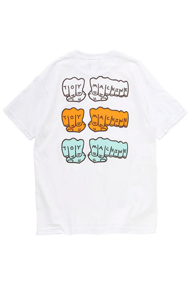 TOY MACHINE (gC}V[) THREE COLOR FIST SS TEE WHITE