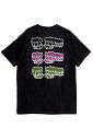 TOY MACHINE (gC}V[) THREE COLOR FIST SS TEE BLACK