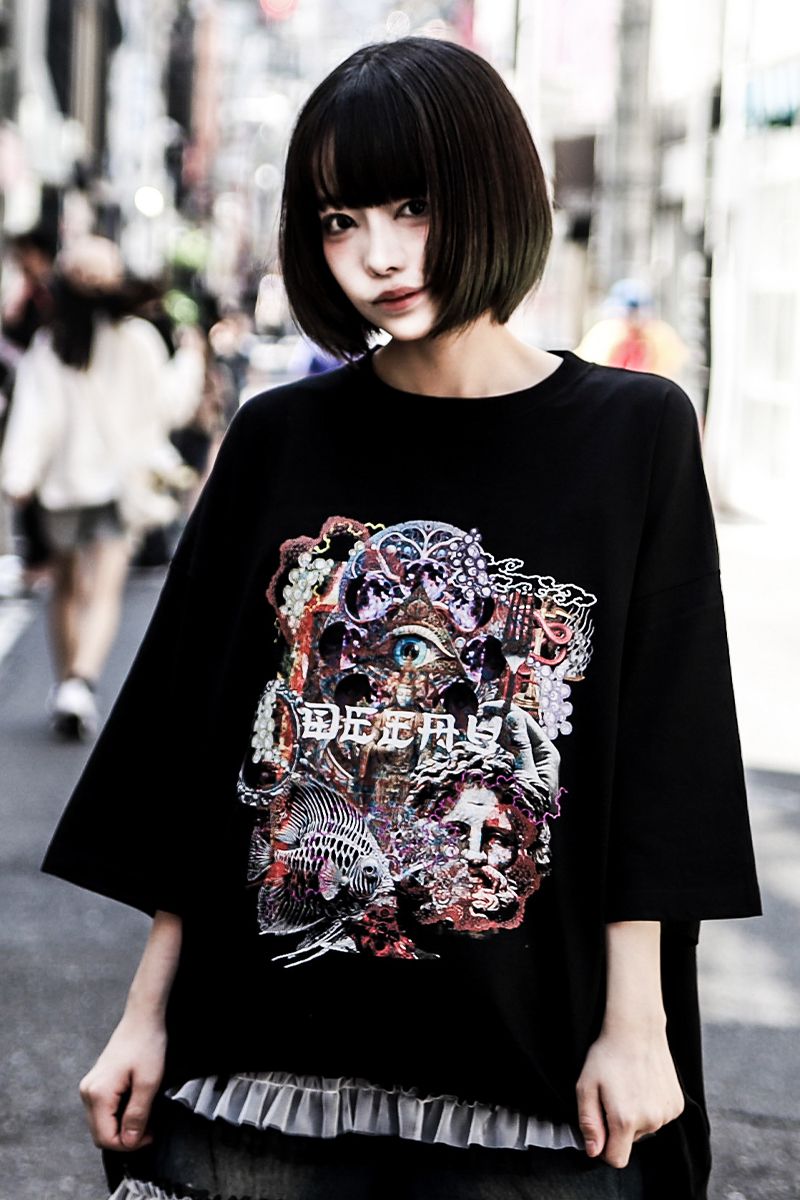 CMP LABEL (ԡ졼٥) Decay oversized T-shirt