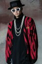 glamb(グラム) Tiger Cardigan / タイガーカーディガン Red