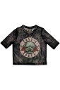 GUNS N' ROSES レディースクロップトップ : バンドTシャツ : PINK TINT BULLET LOGO (MESH)